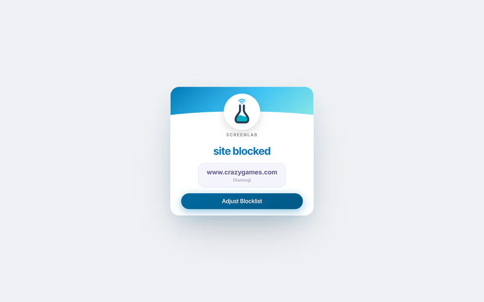 CrazyGames homepage with Site Blocker enabled