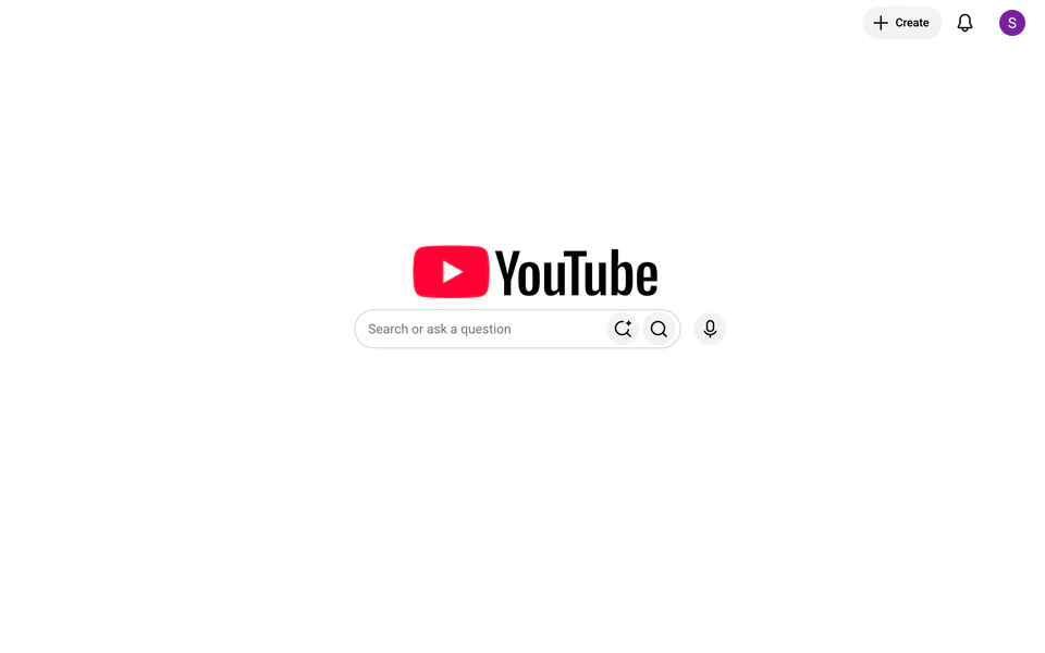 YouTube homepage with Feed Remover enabled